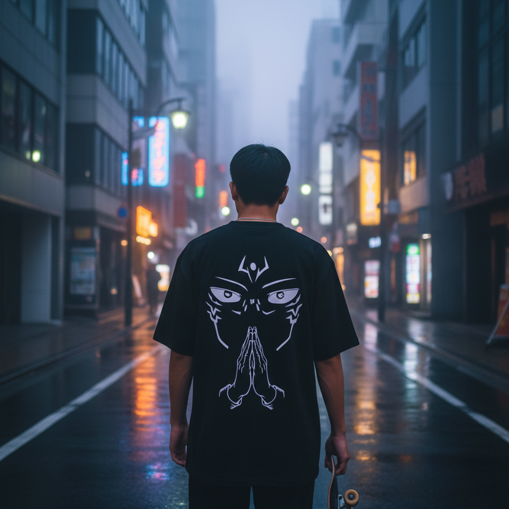 T-shirt JJK Sukuna lifestyle urbain dos
